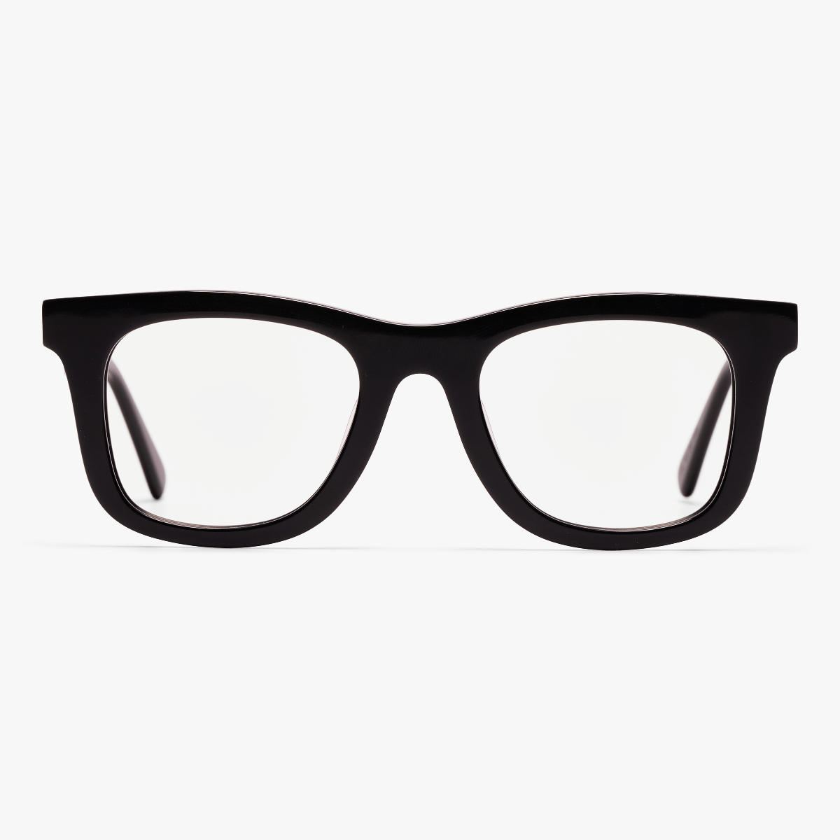 Luxreaders stylish Women's Samsø Black Reading glasses. Made from Bio-acetate in a Square shape.