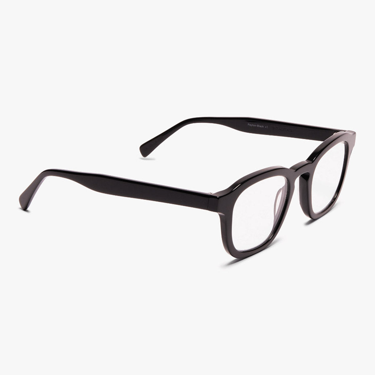 Luxreaders stylish Men's Reykjavik Black Reading glasses. Made from Bio-acetate in a Square shape.