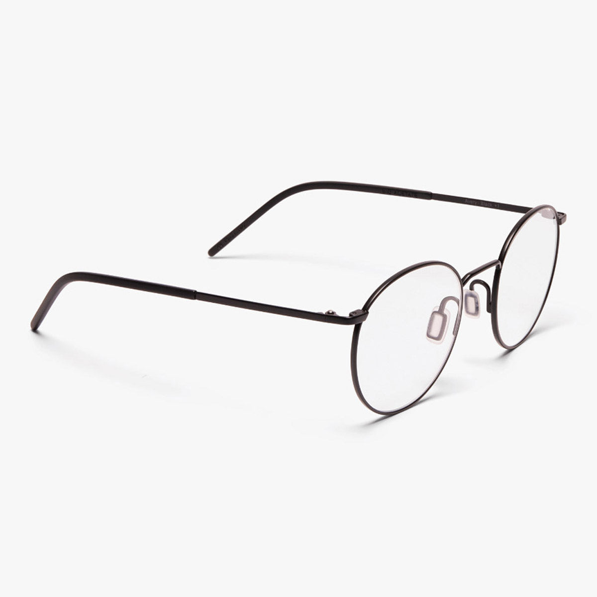 Luxreaders stylish Silkeborg Black Reading glasses. Made from Titanium in a Square shape.