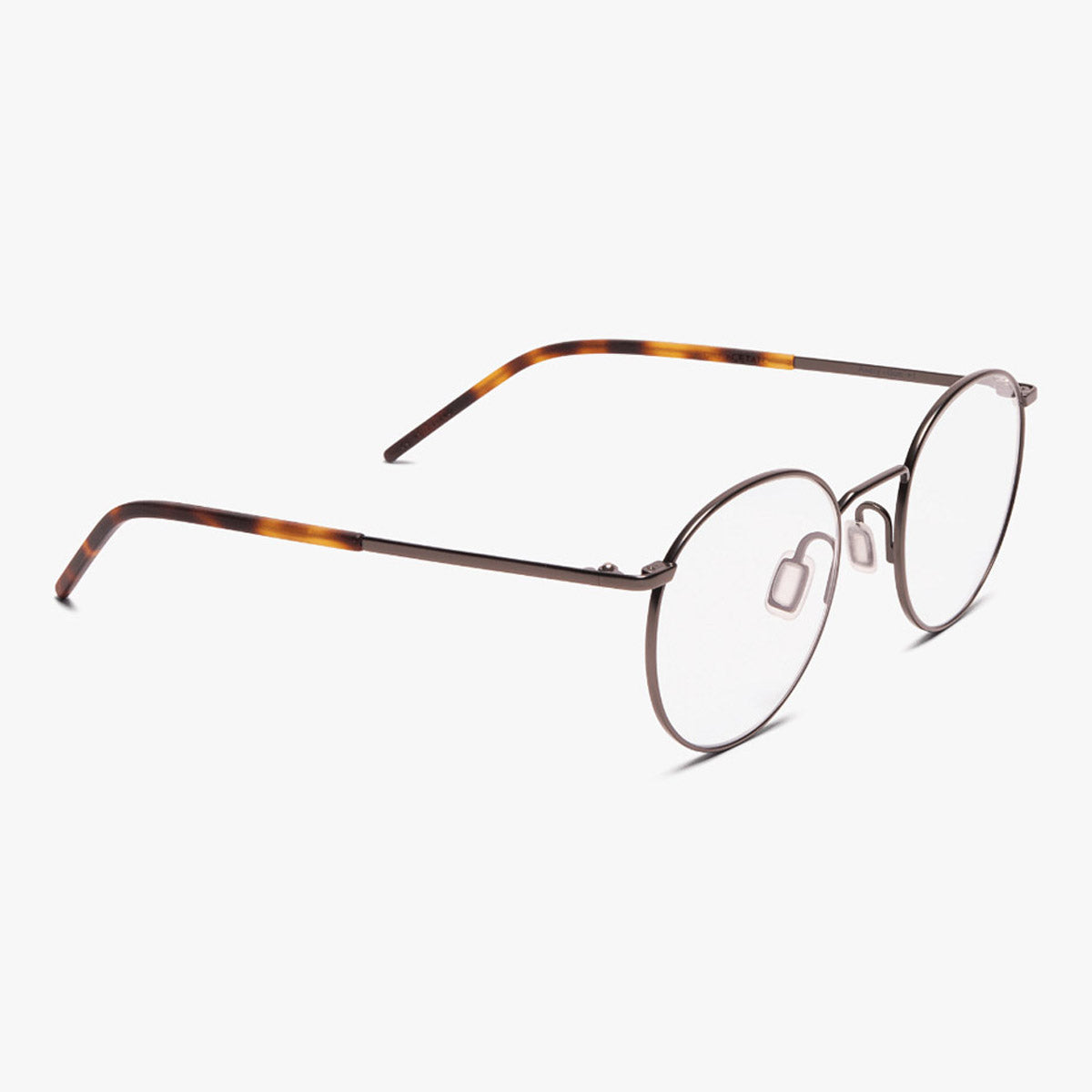 Luxreaders stylish Silkeborg Gun Reading glasses. Made from Titanium in a Square shape.