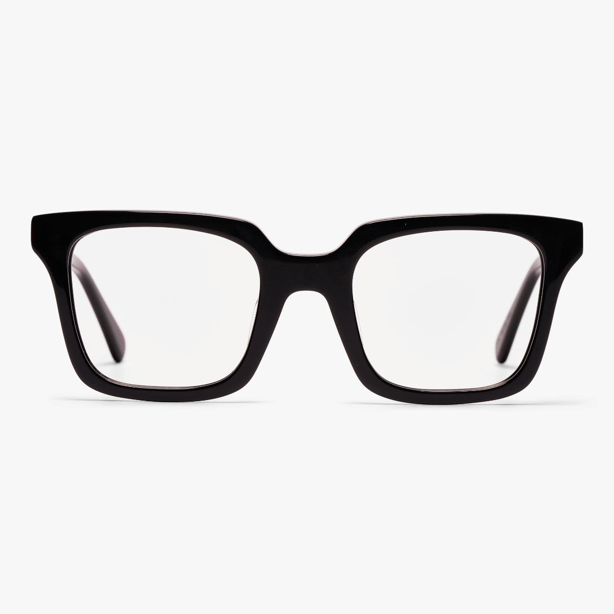 Luxreaders stylish Tisvilde Black Reading glasses. Made from Bio-acetate in a Square shape.