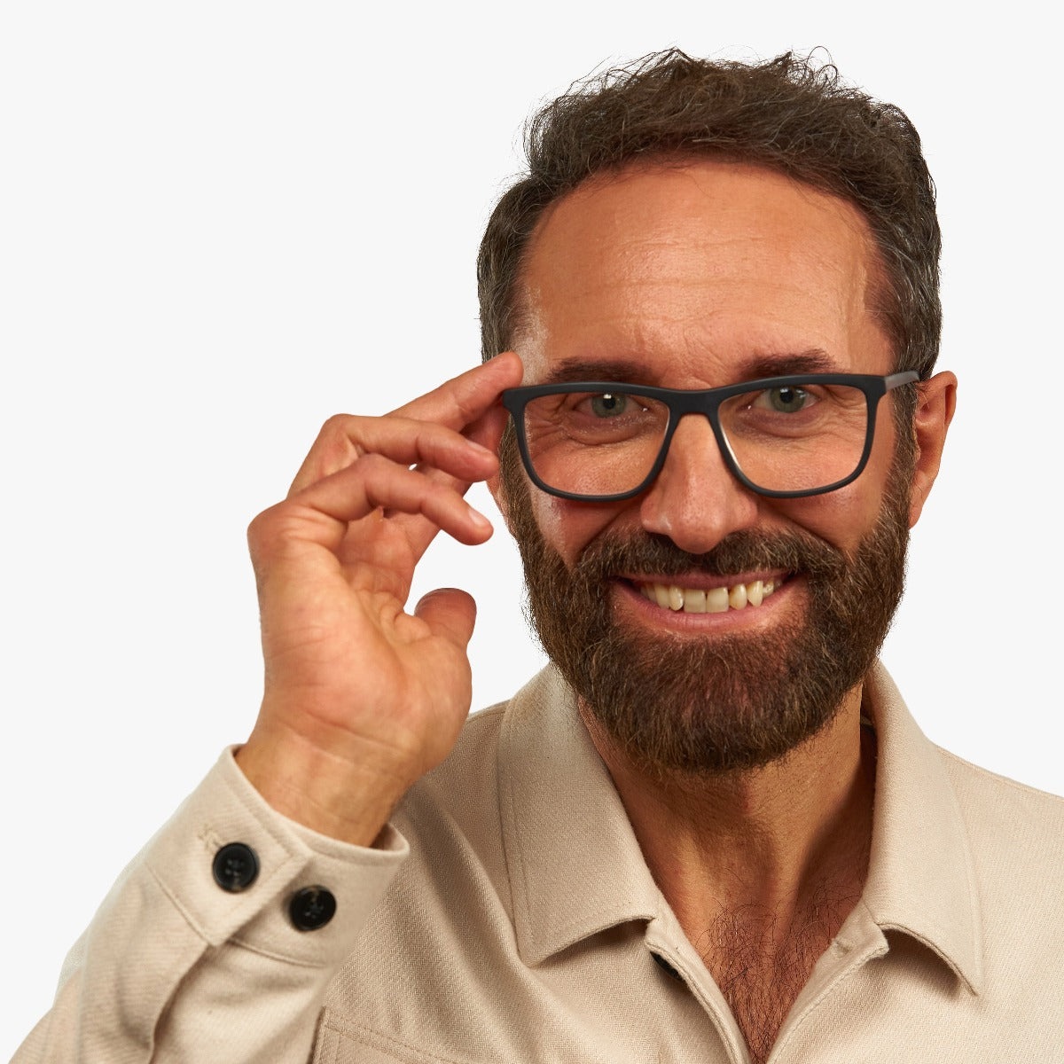 Luxreaders stylish Men's Oslo Black Reading glasses. Made from Acetate in a Square shape.