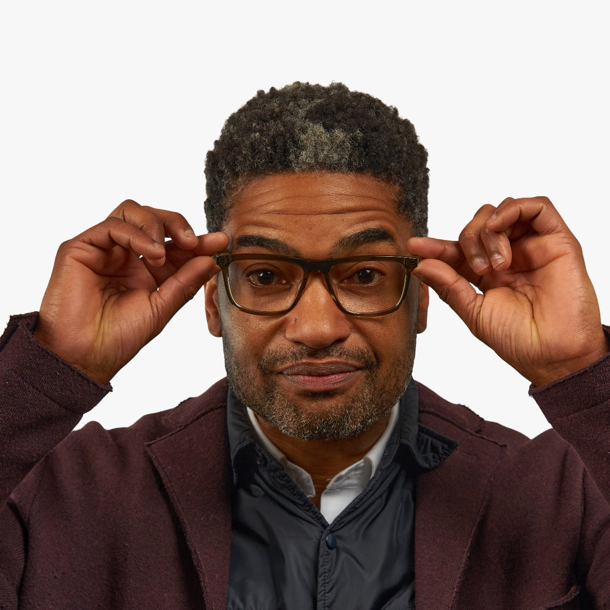 Luxreaders stylish Men's Oslo Shiny Olive Reading glasses. Made from Acetate in a Square shape.