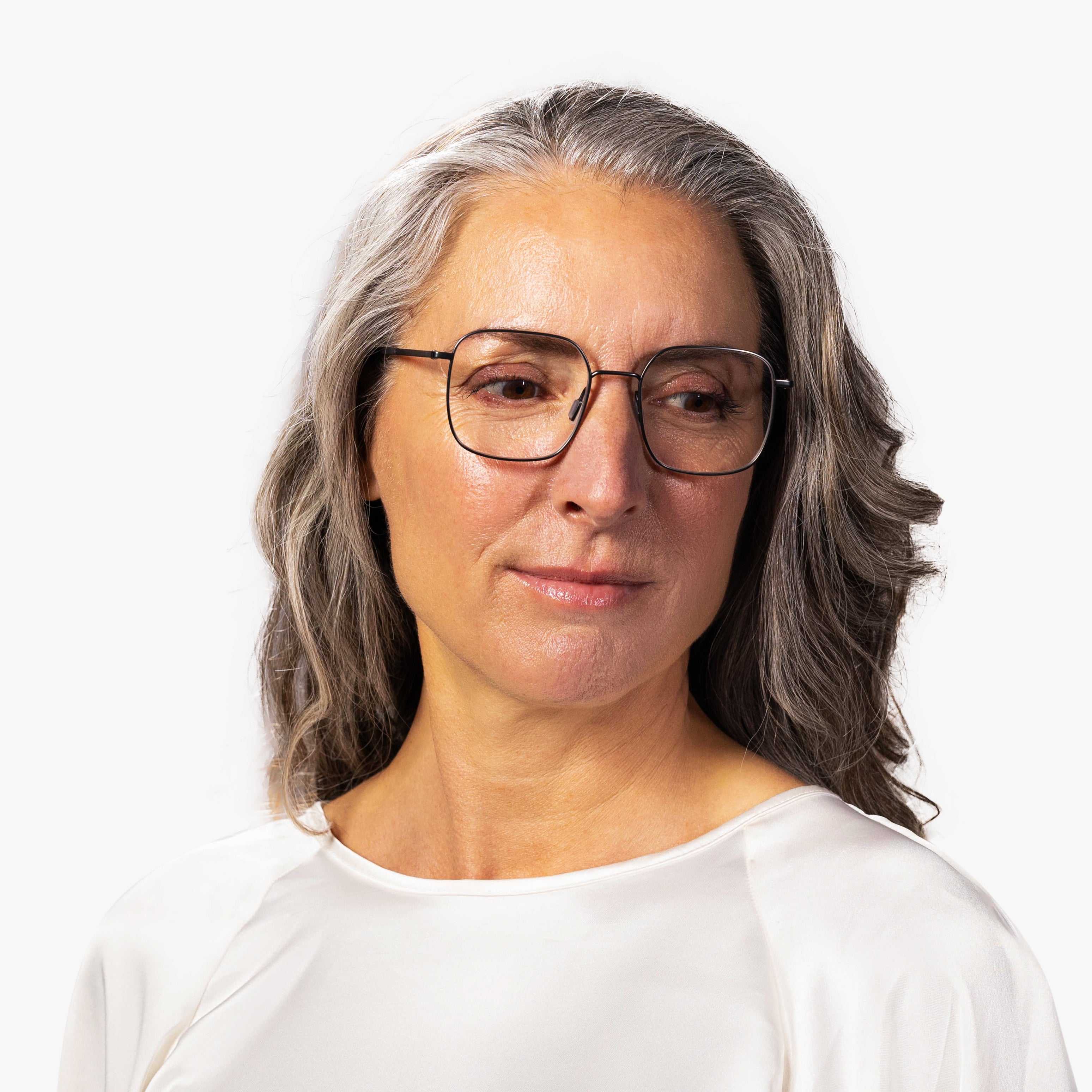 Luxreaders stylish Båstad Gun Reading glasses. Made from Titanium in a Round shape.