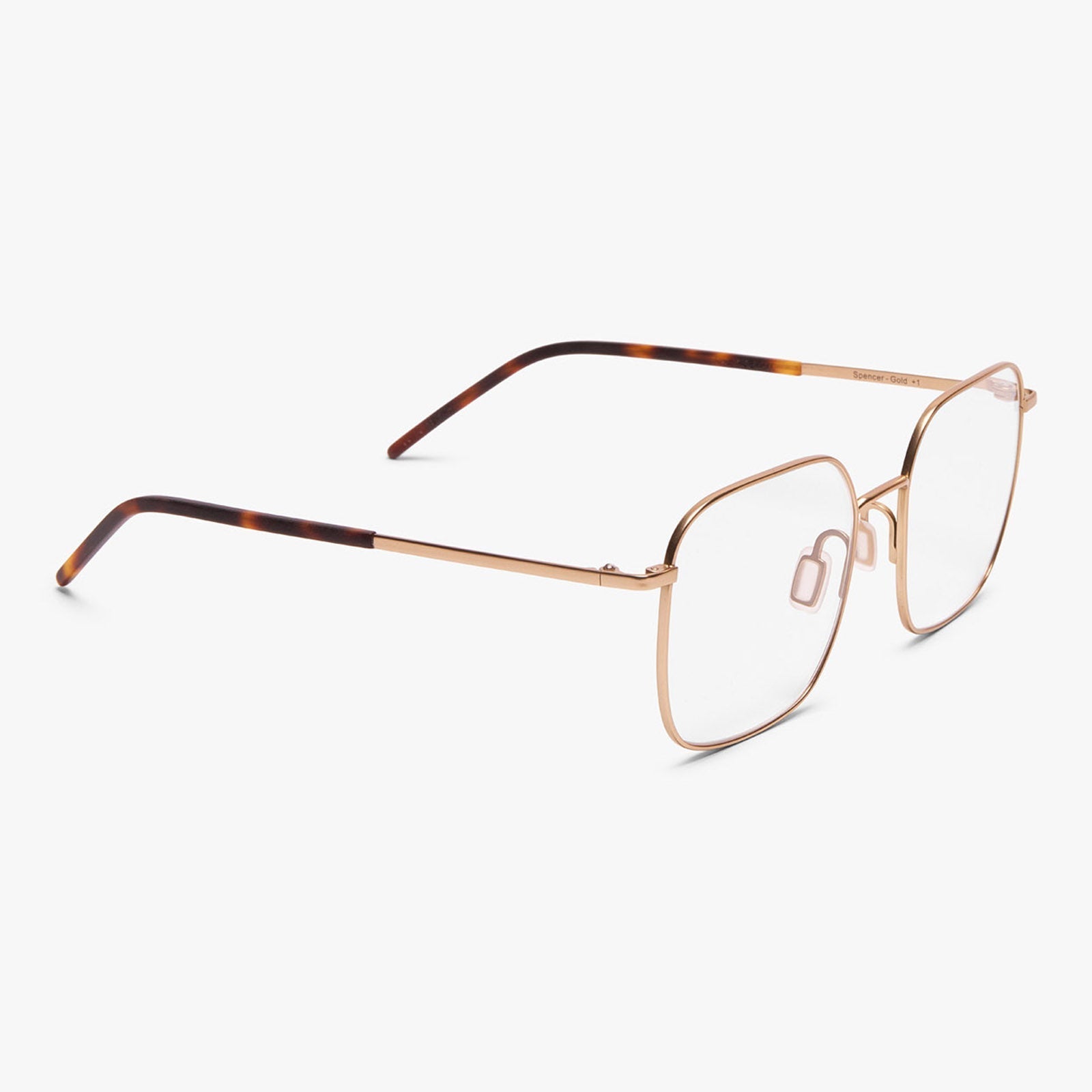 Luxreaders stylish Men's Båstad Gold Reading glasses. Made from Titanium in a Round shape.