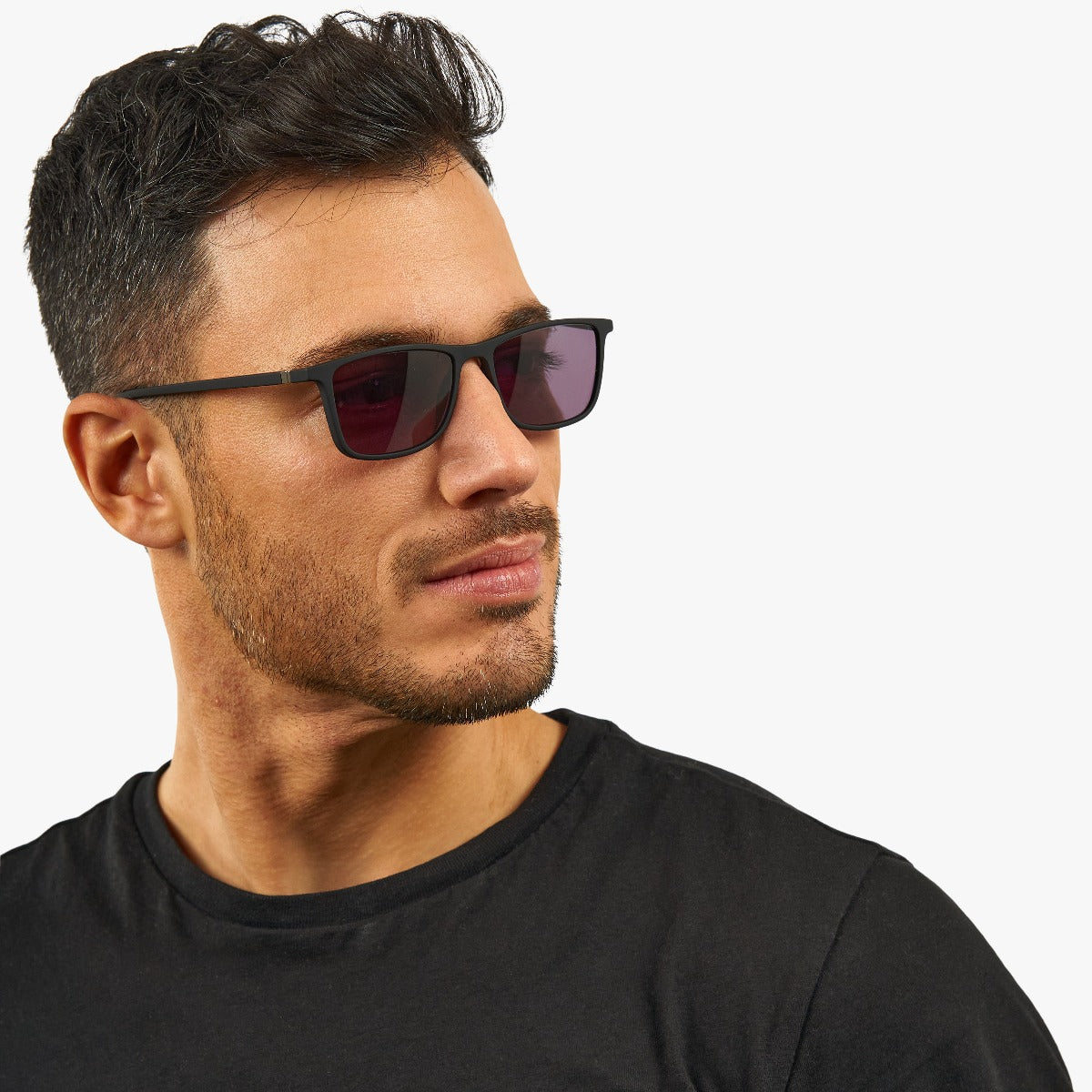 Luxreaders stylish Skagen Black Sunglasses. Made from Rubber in a Rectangle shape.