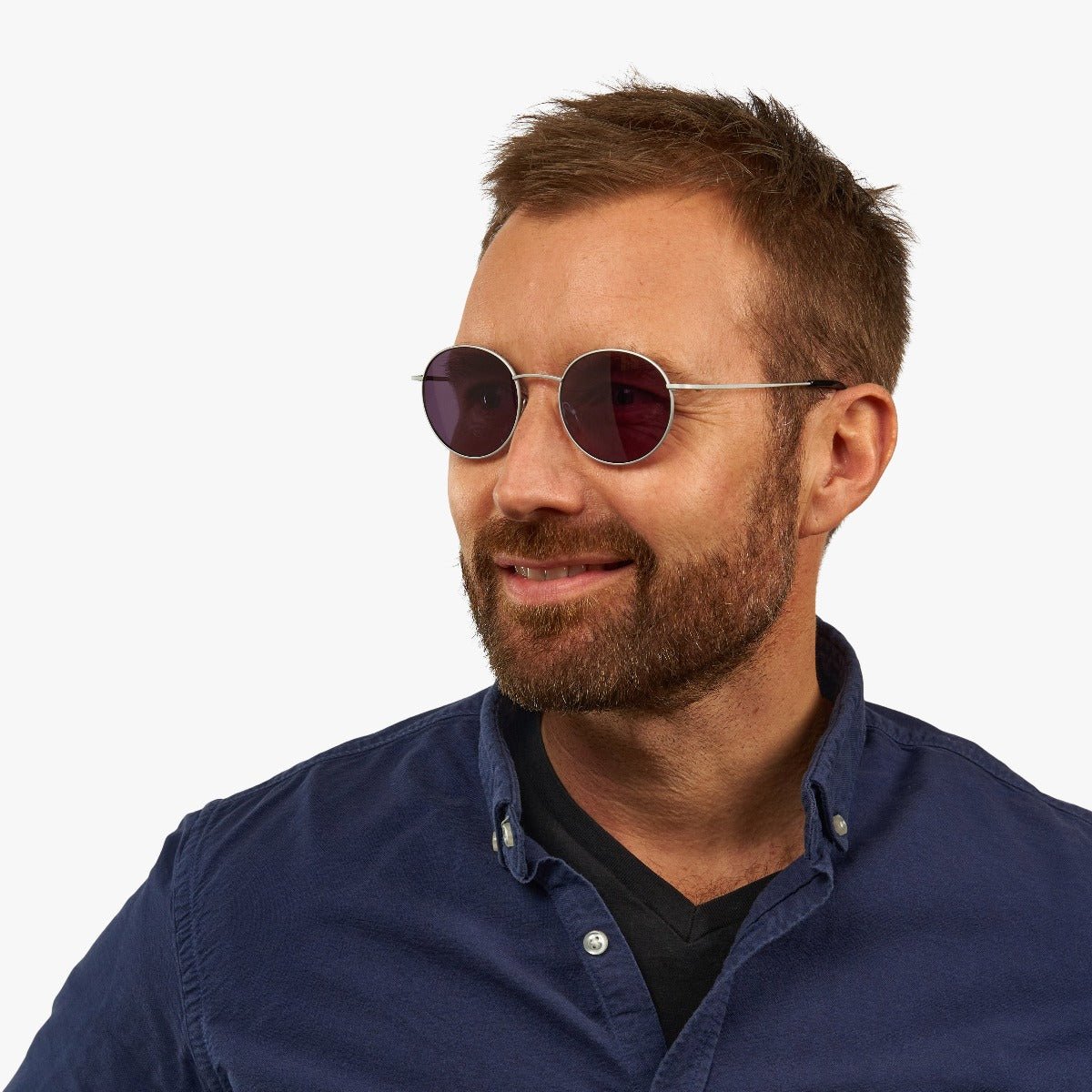 Luxreaders stylish Men's Tromsø Steel Sunglasses. Made from Stainless steel in a Round shape.