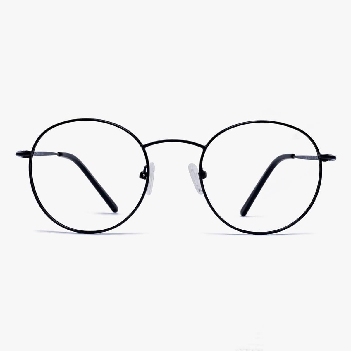 Luxreaders stylish Tromsø Black Reading glasses. Made from Stainless steel in a Round shape.