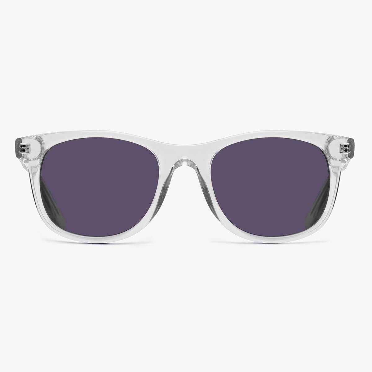 Luxreaders stylish Malmö Crystal White Sunglasses. Made from Acetate in a Square shape.