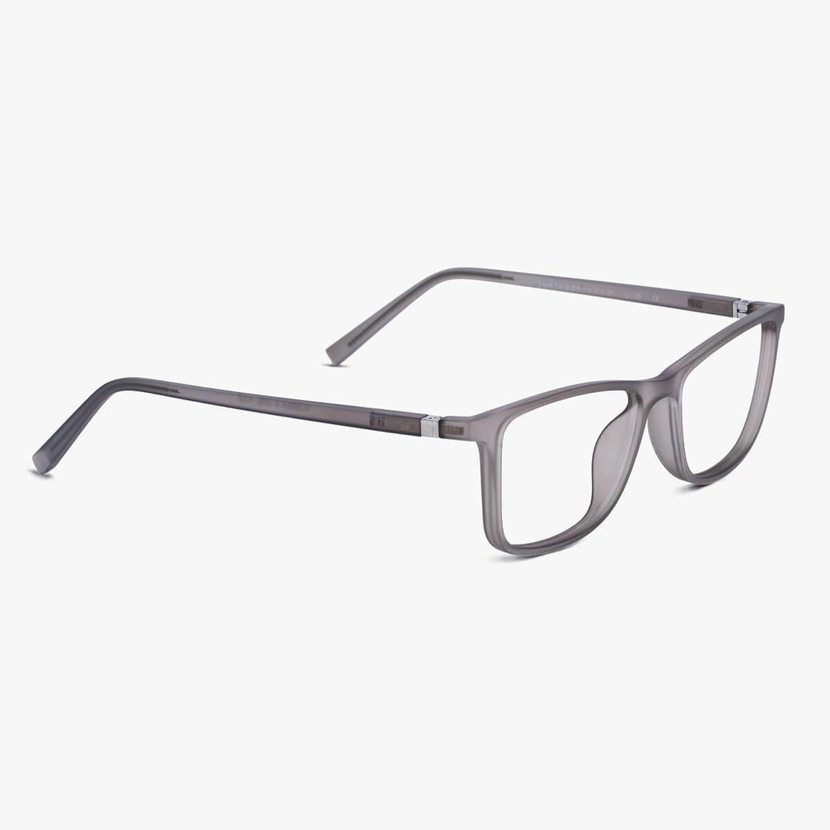 Luxreaders stylish Skagen Grey Reading glasses. Made from Rubber in a Rectangle shape.