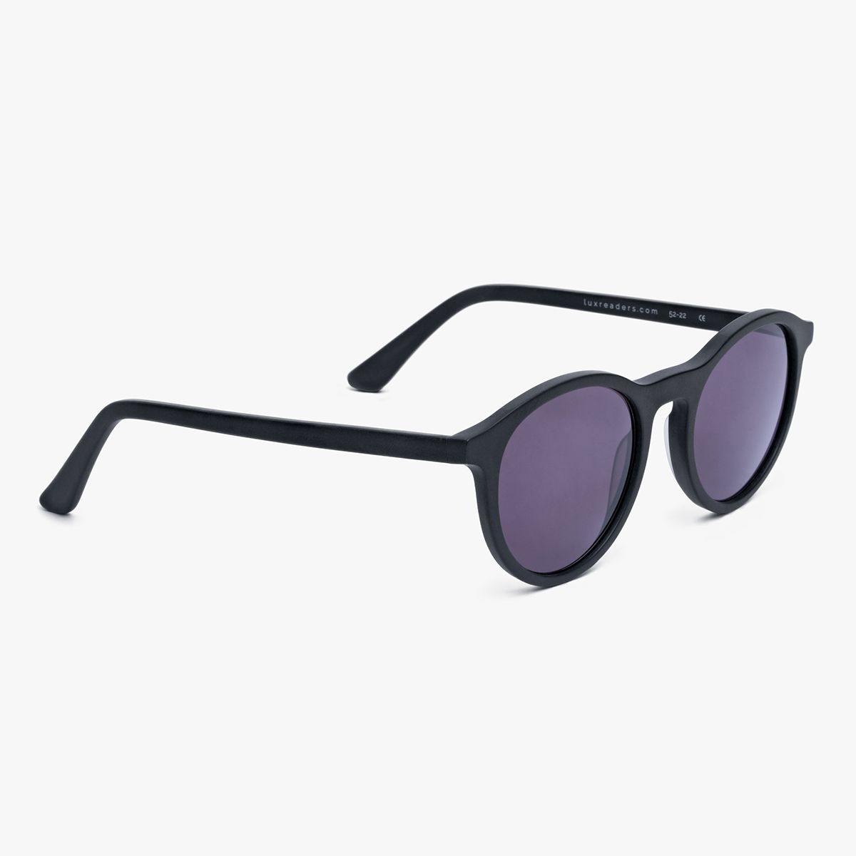 Luxreaders stylish Women's Løkken Black Sunglasses. Made from Acetate in a Round shape.