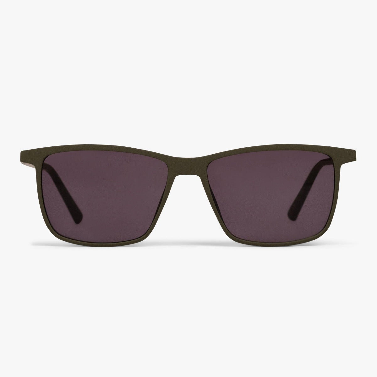 Luxreaders stylish Men's København Dark Army Sunglasses. Made from Rubber in a Square shape.