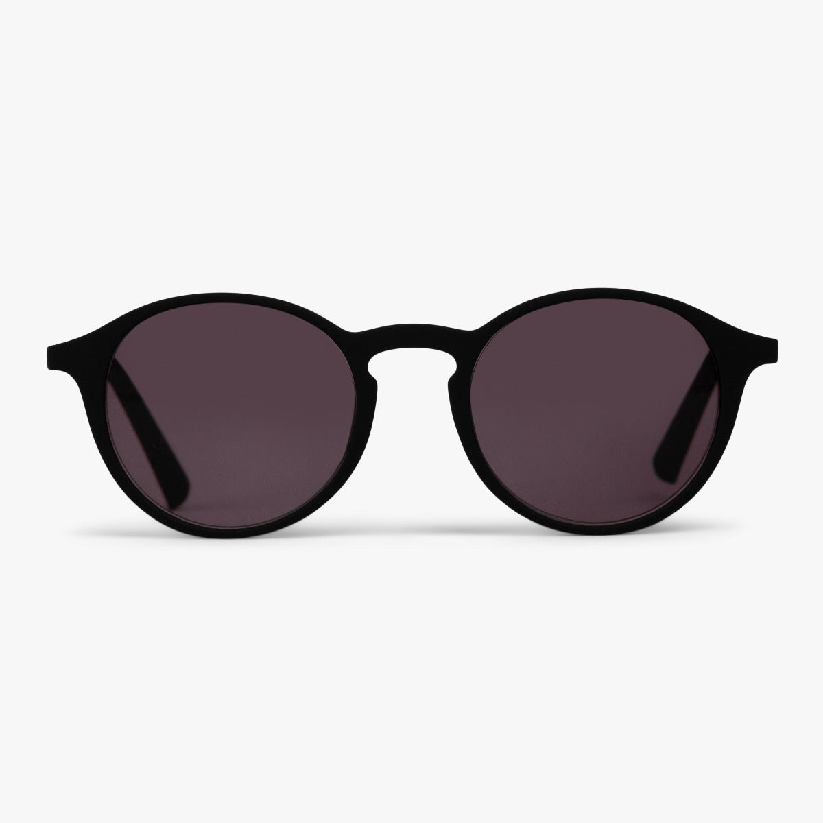 Læsø Black round sunglasses with black frame and dark lenses