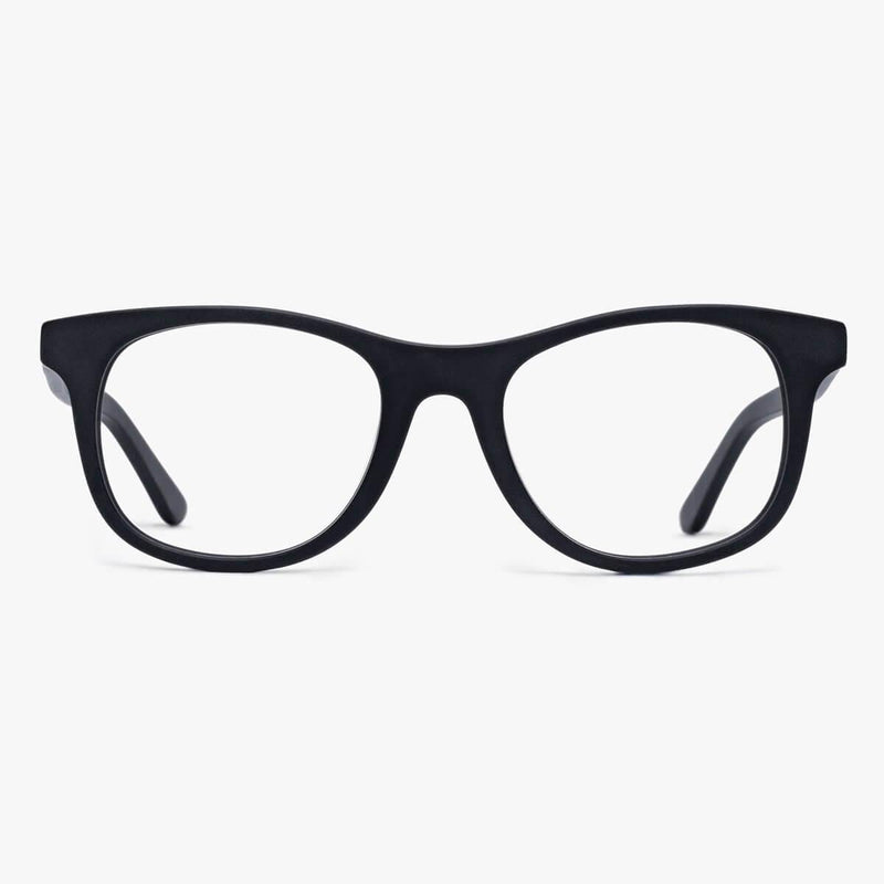 Malmö Black rectangular glasses with matte black frame