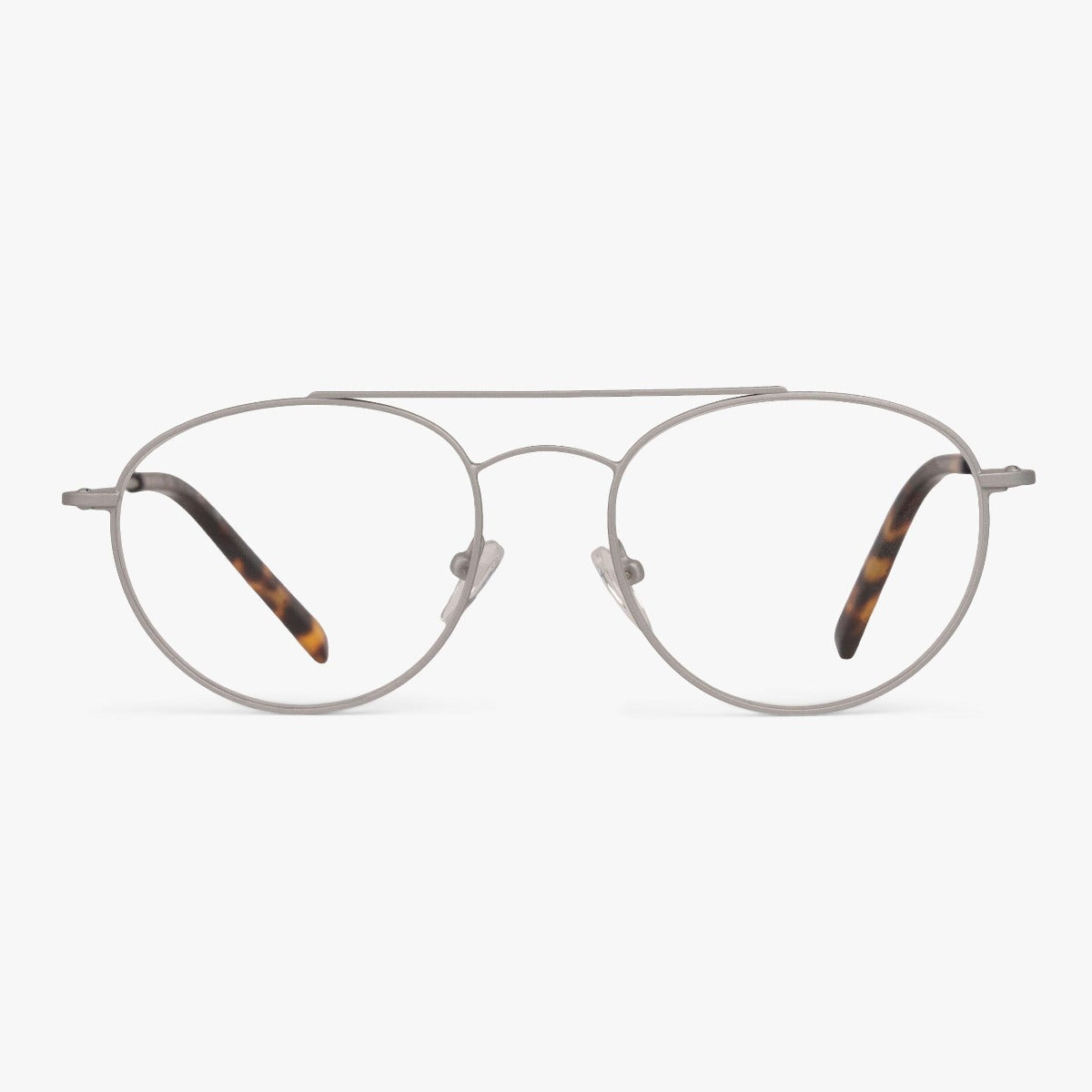 Men's Göteborg Steel glasses with silver frame and brown tortoiseshell temples