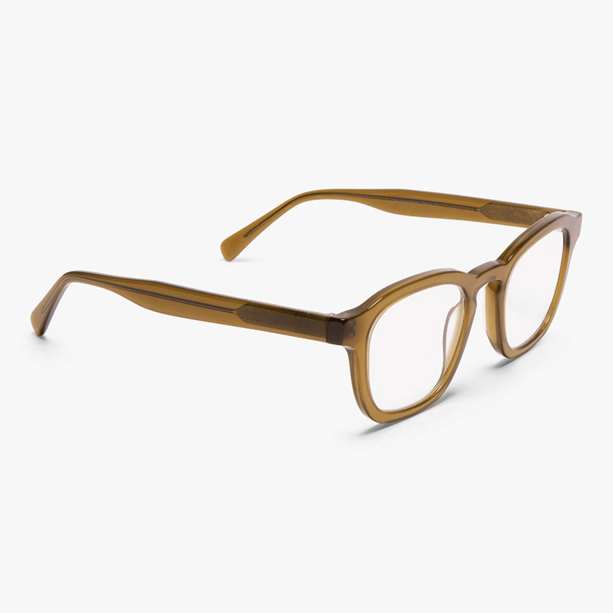Men's Reykjavik shiny olive glasses with rectangular frame