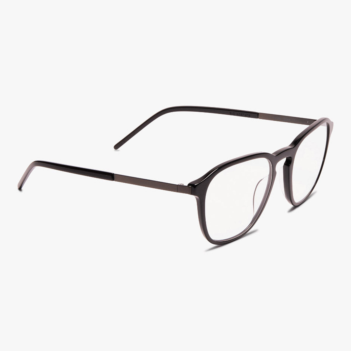 Men's Rønne Black eyeglasses with black frame and clear lenses