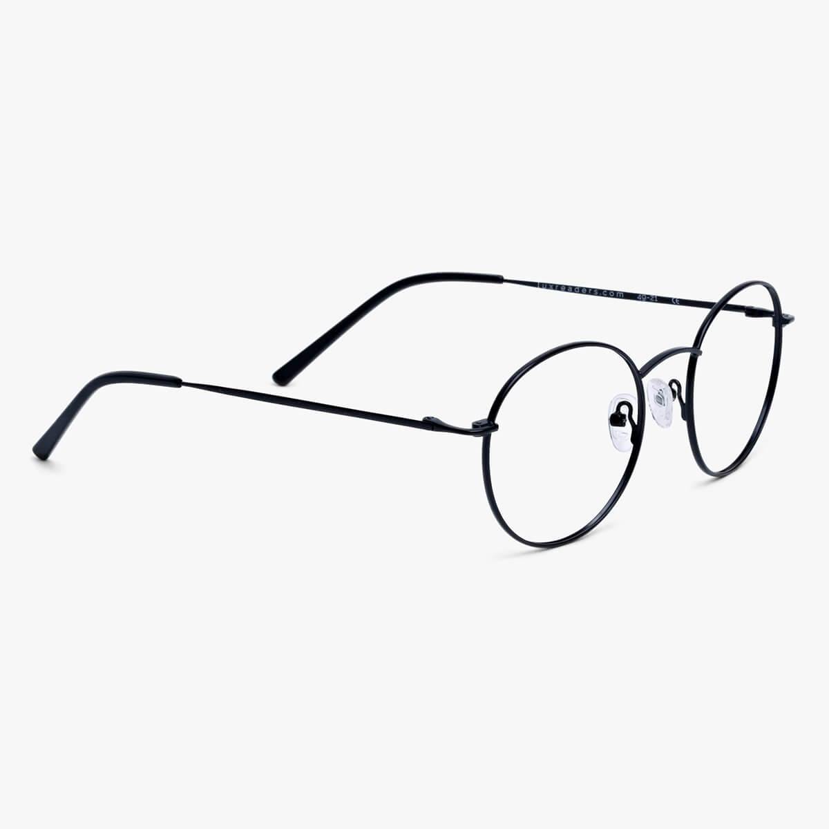 Men's Tromsø Black round black metal frame glasses