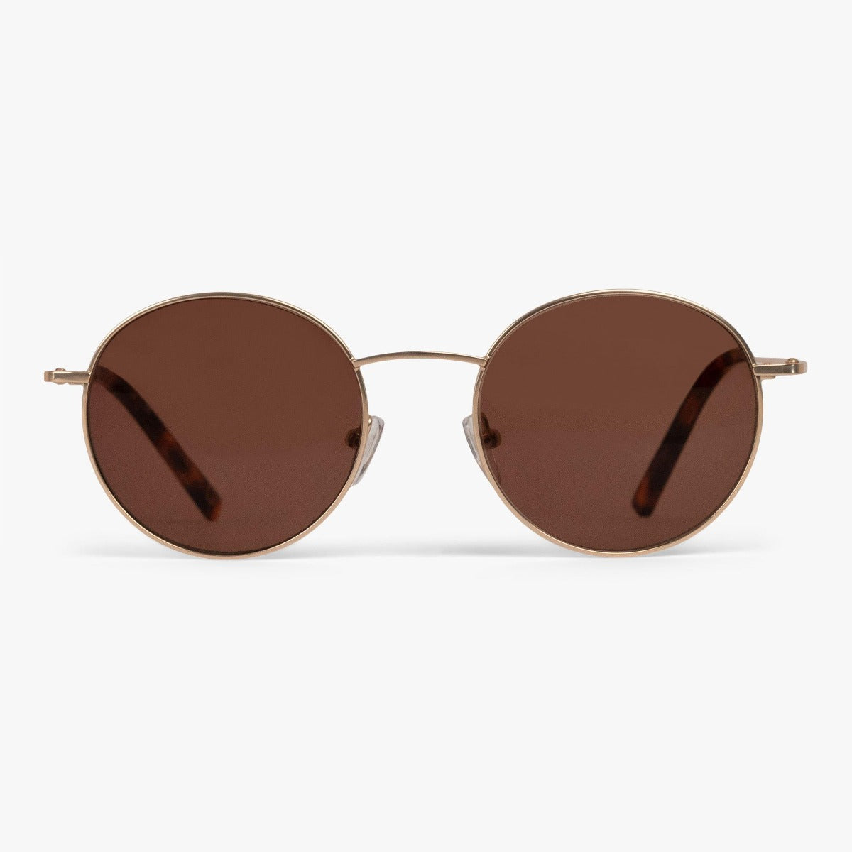 Luxreaders stylish Men's Tromsø Gold Sunglasses. Made from Stainless steel in a Round shape.