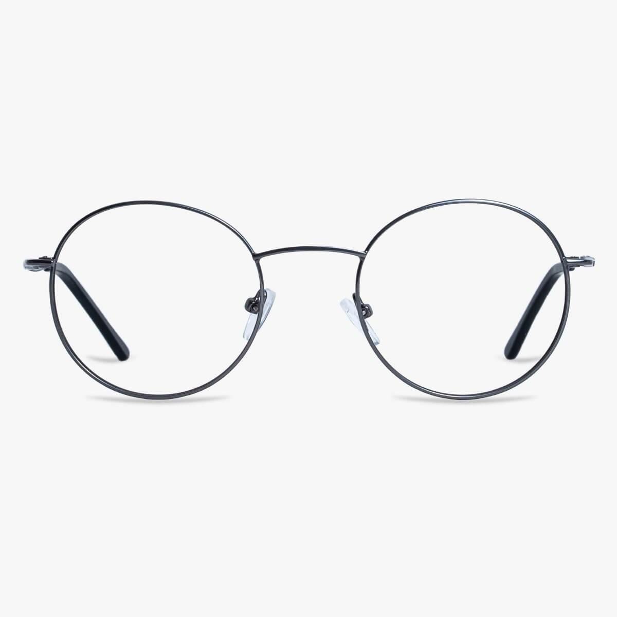 Luxreaders stylish Women's Tromsø Gun Blue light glasses. Made from Stainless steel in a Round shape.