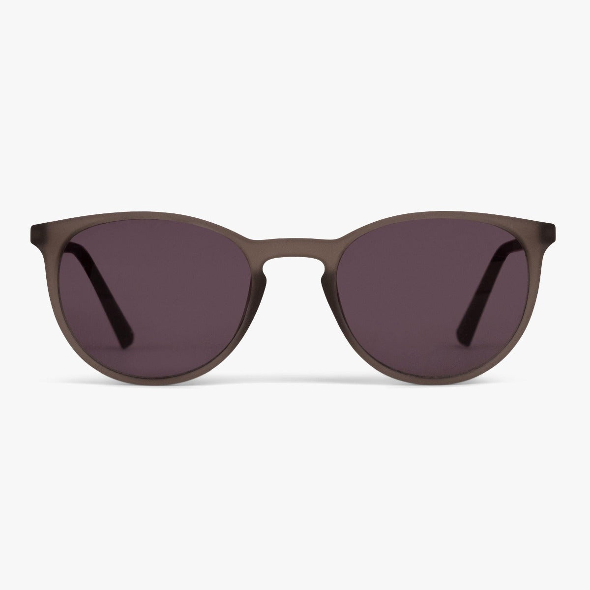 Stockholm Grey sunglasses with round grey frames and dark lenses