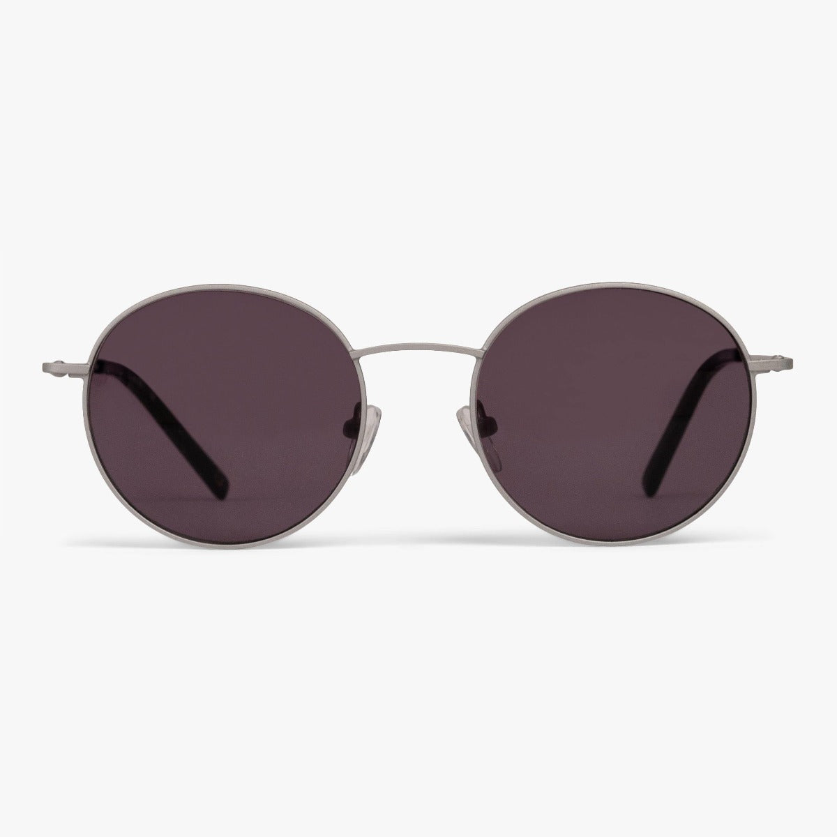 Round Tromsø Steel sunglasses with dark lenses and metal frames