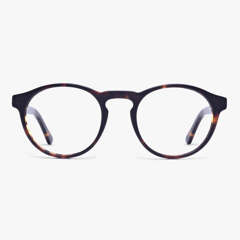 Trondheim Dark Turtle round reading glasses with tortoiseshell pattern