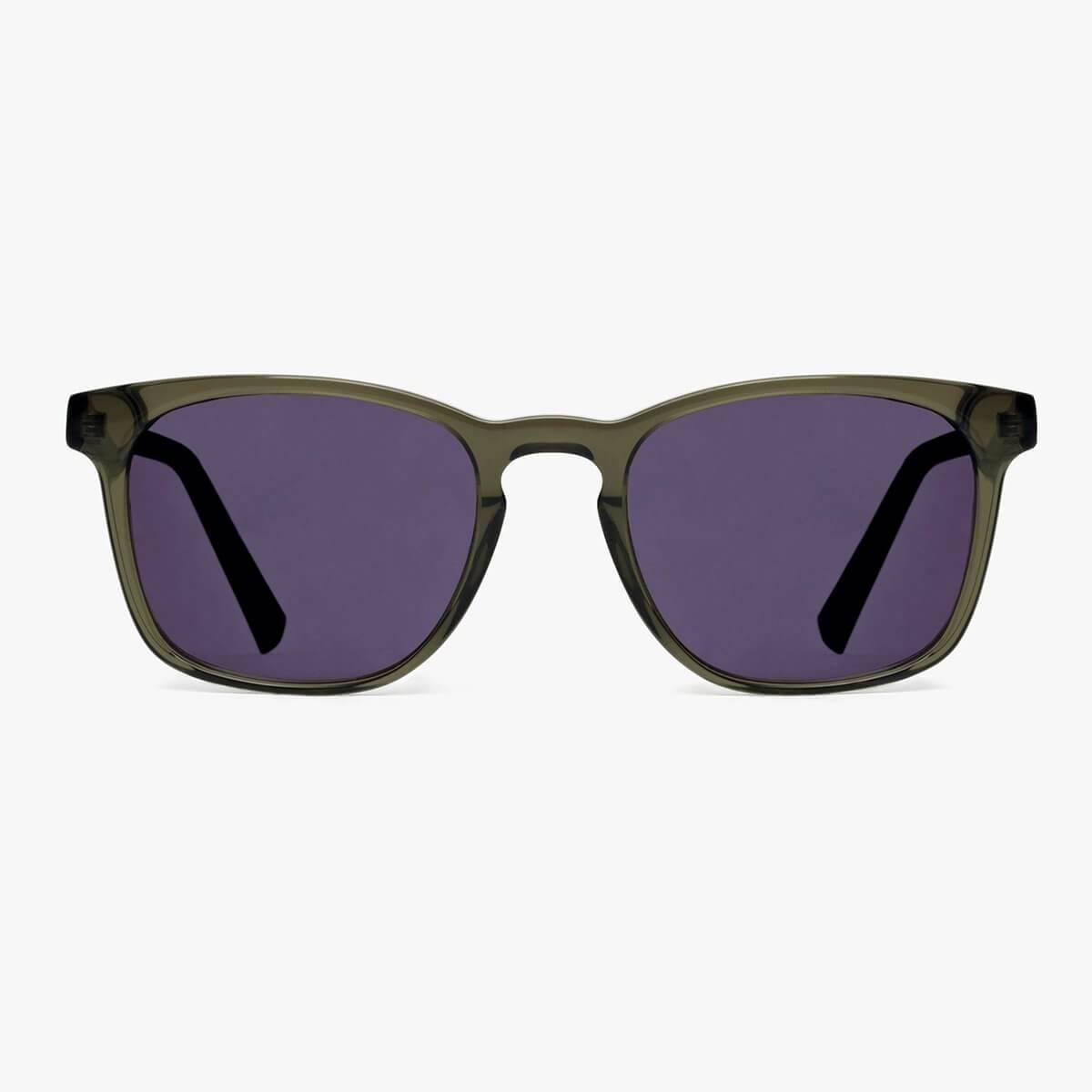 Women's Bornholm Shiny Olive sunglasses with dark lenses