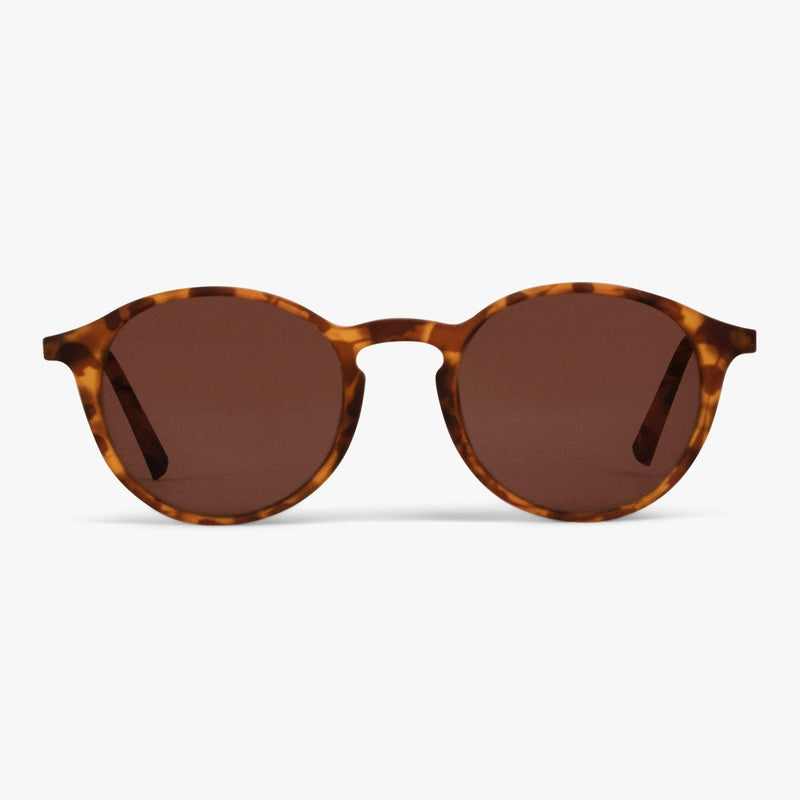 Tortoise shell sunglasses with round lenses
