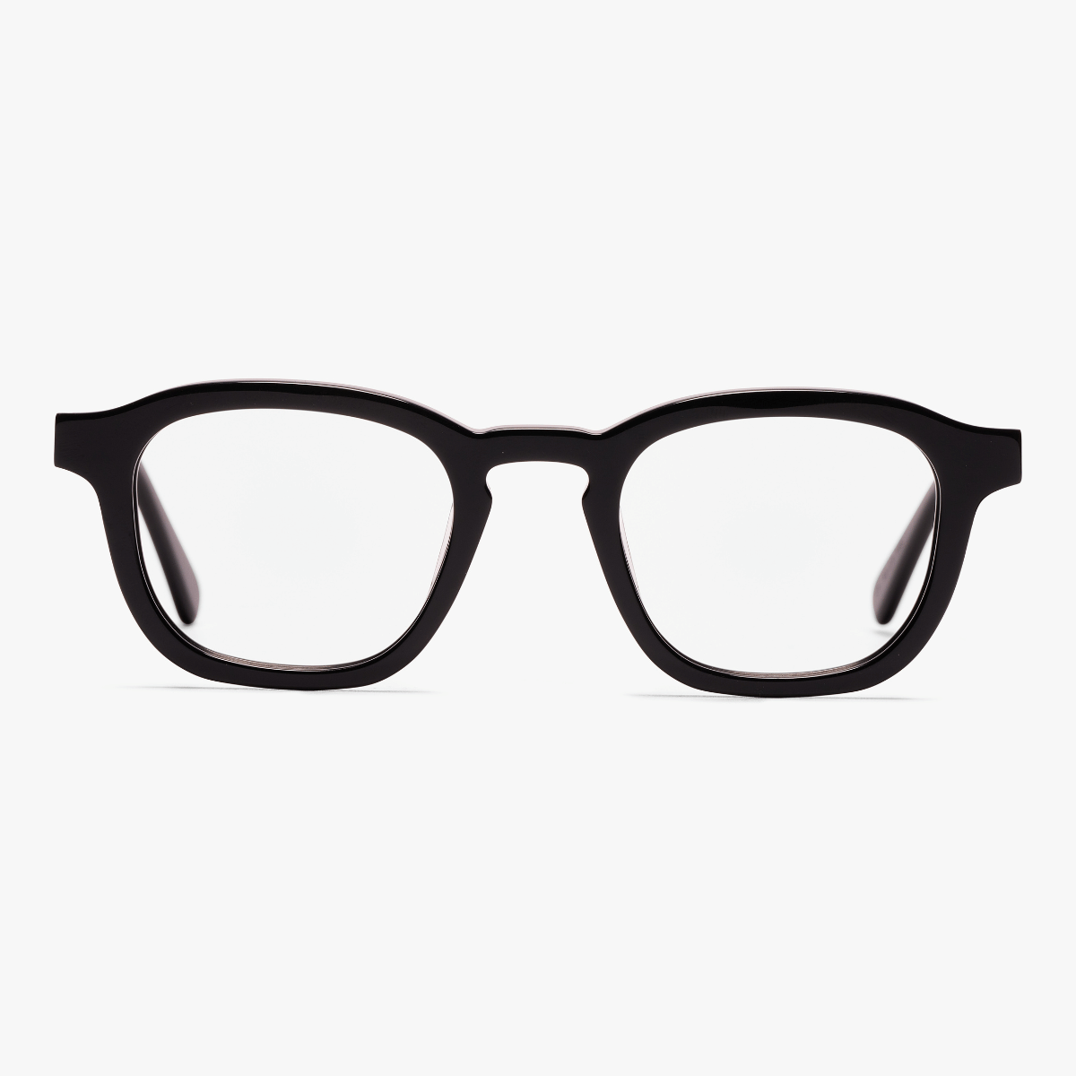 Women's black square glasses with a sleek frame