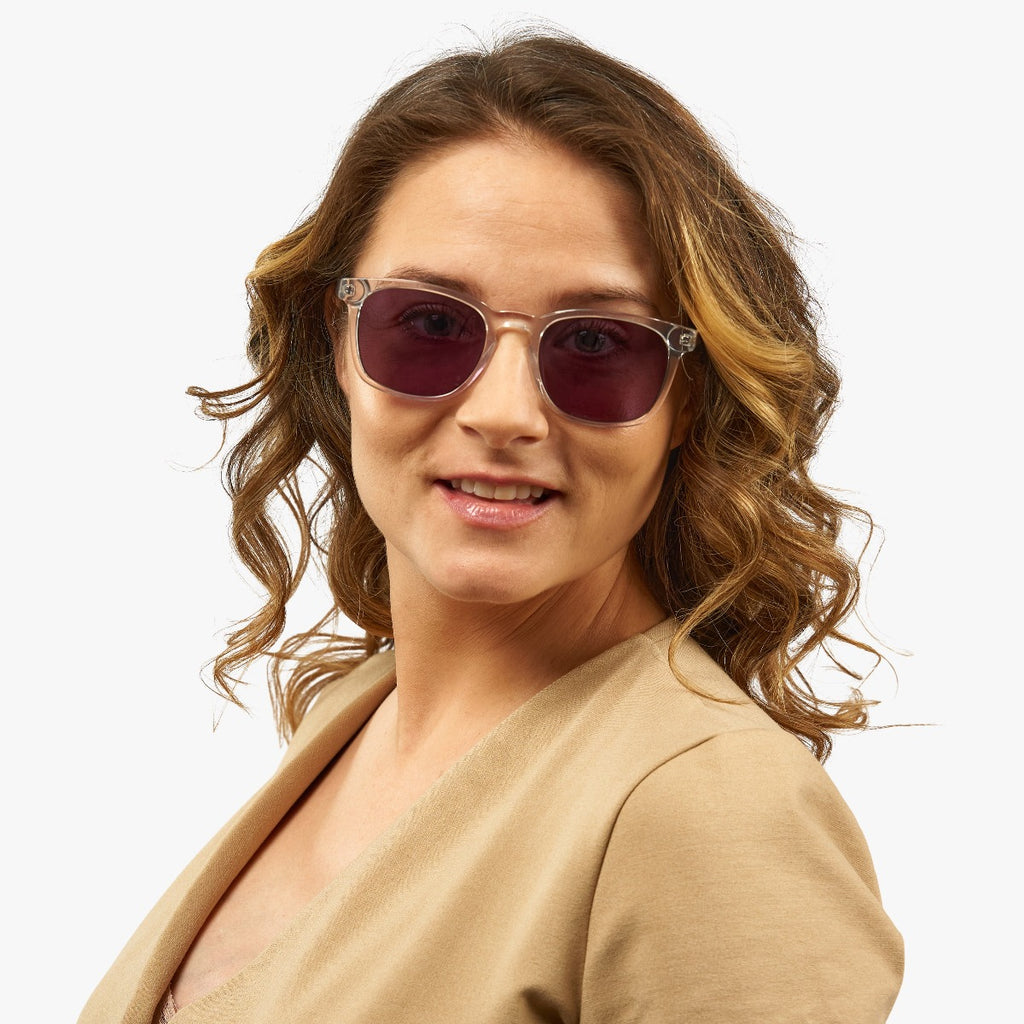Women's Baker Crystal White Sunglasses - Luxreaders.com