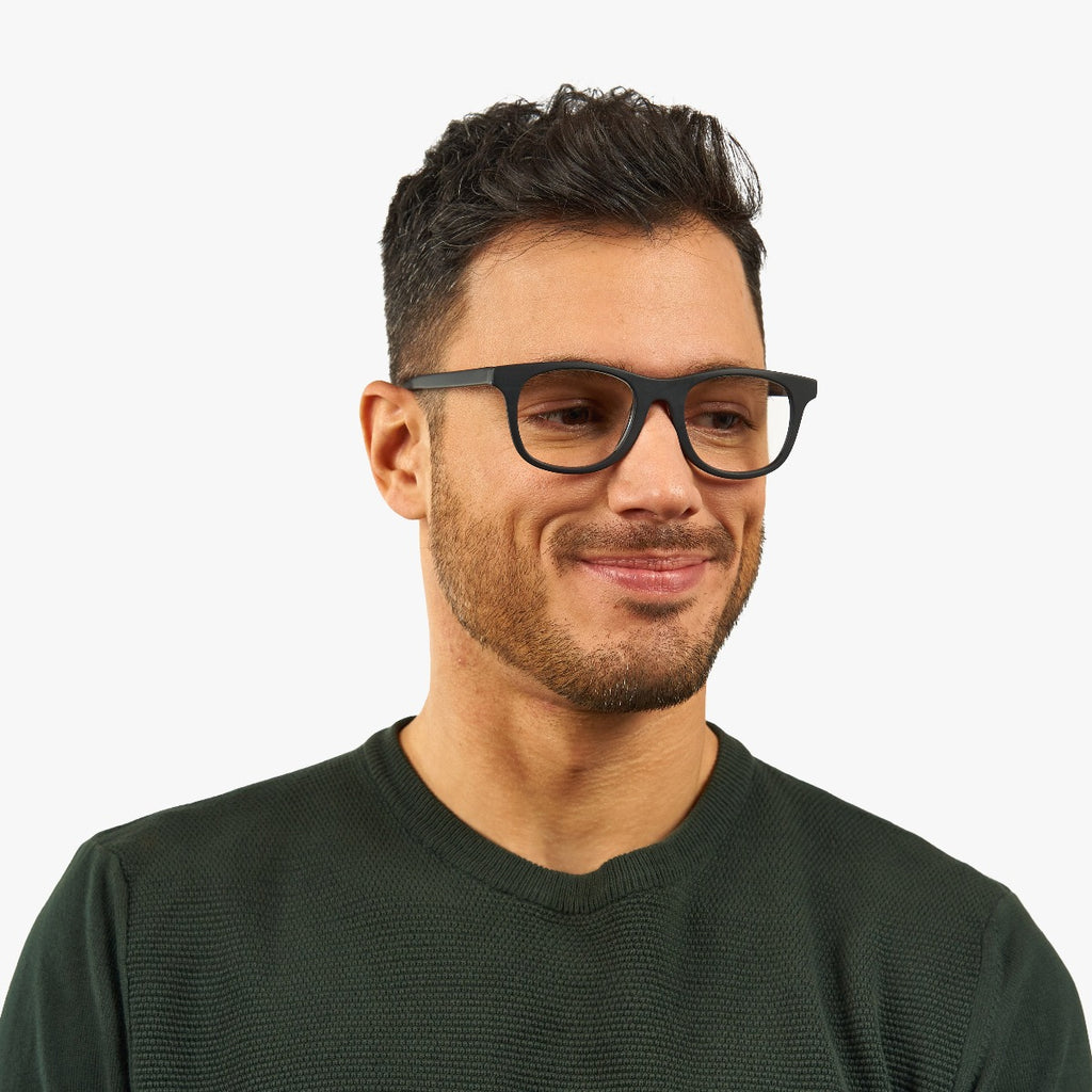 Men's Evans Black Reading glasses - Luxreaders.com