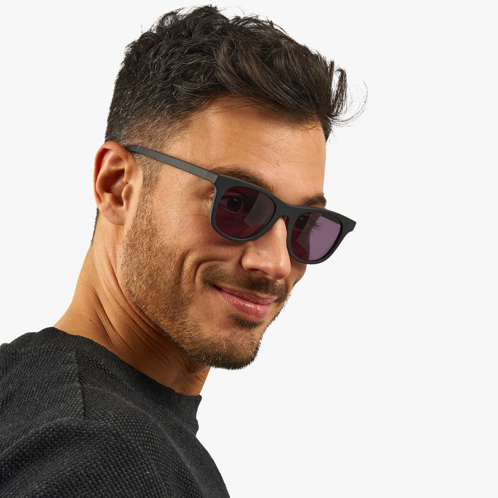 Men's Evans Black Sunglasses - Luxreaders.com
