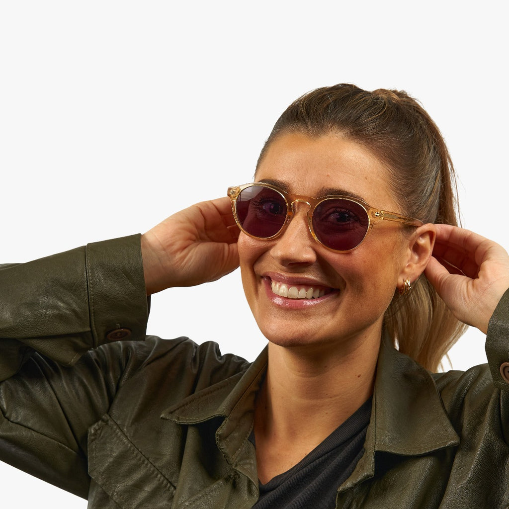 Women's Morgan Crystal Lemon Okulary przeciwsłoneczne - Luxreaders.pl