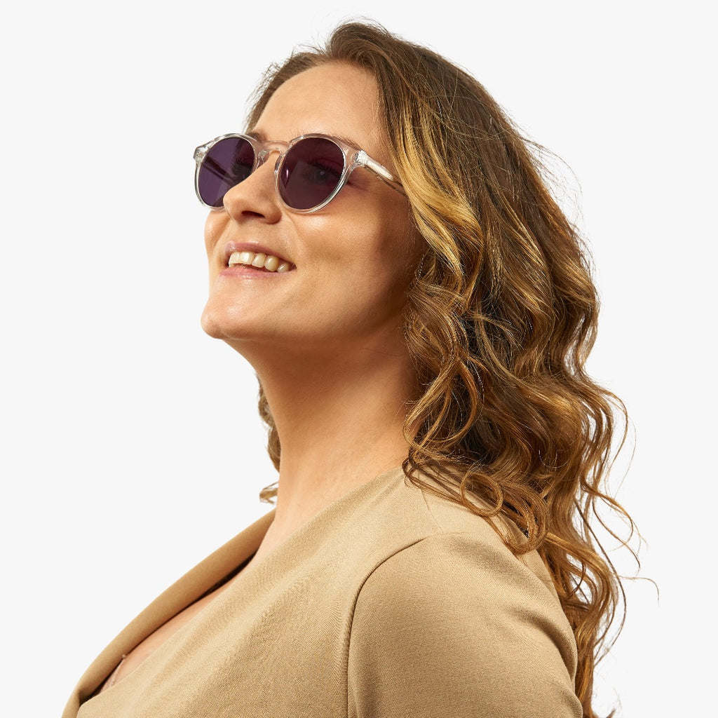 Women's Morgan Crystal White Sunglasses - Luxreaders.com