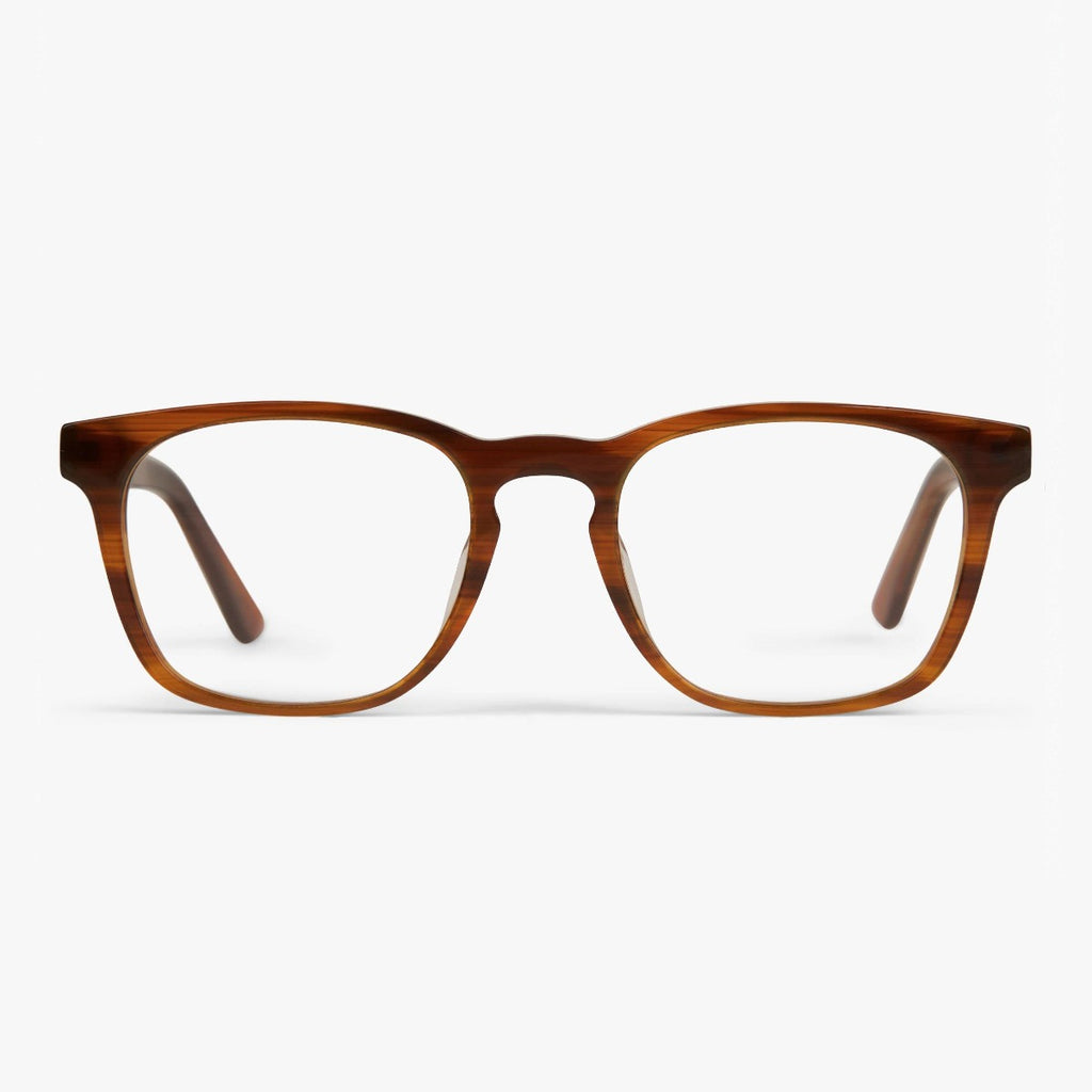 Buy Men's Baker Shiny Walnut Reading glasses - Luxreaders.com