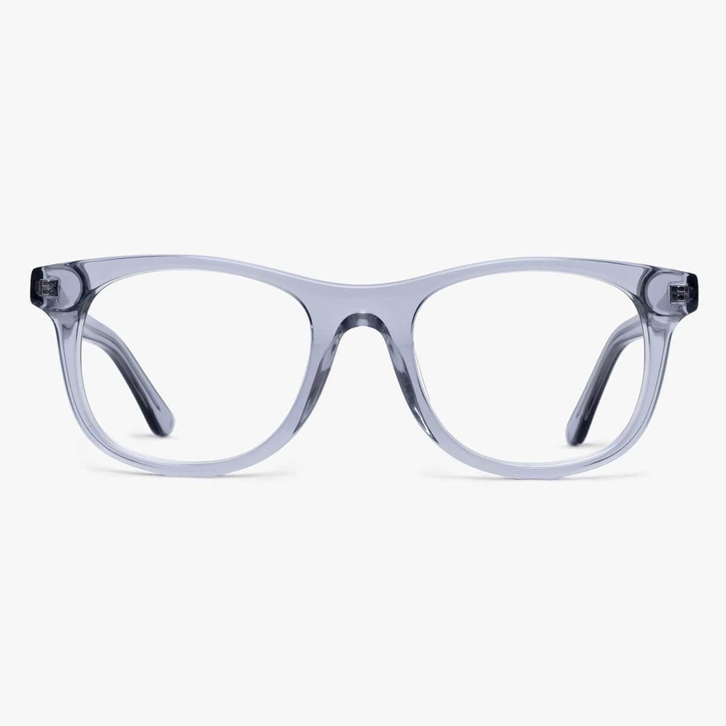 Buy Men's Evans Crystal Grey Blue light glasses - Luxreaders.com