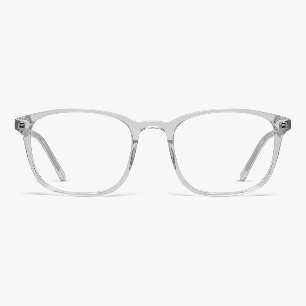 Buy Men's Taylor Crystal White Blue light glasses - Luxreaders.com