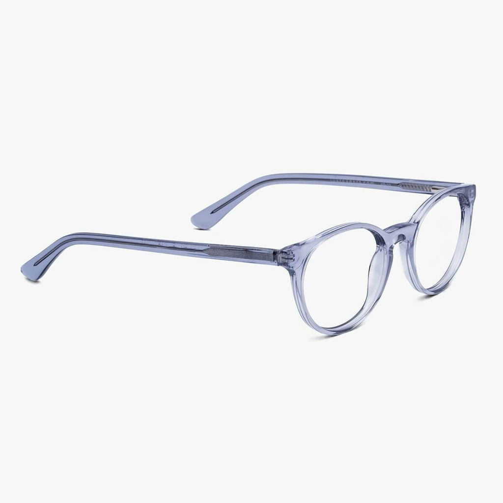 Men's Cole Crystal Grey Blue light glasses - Luxreaders.com