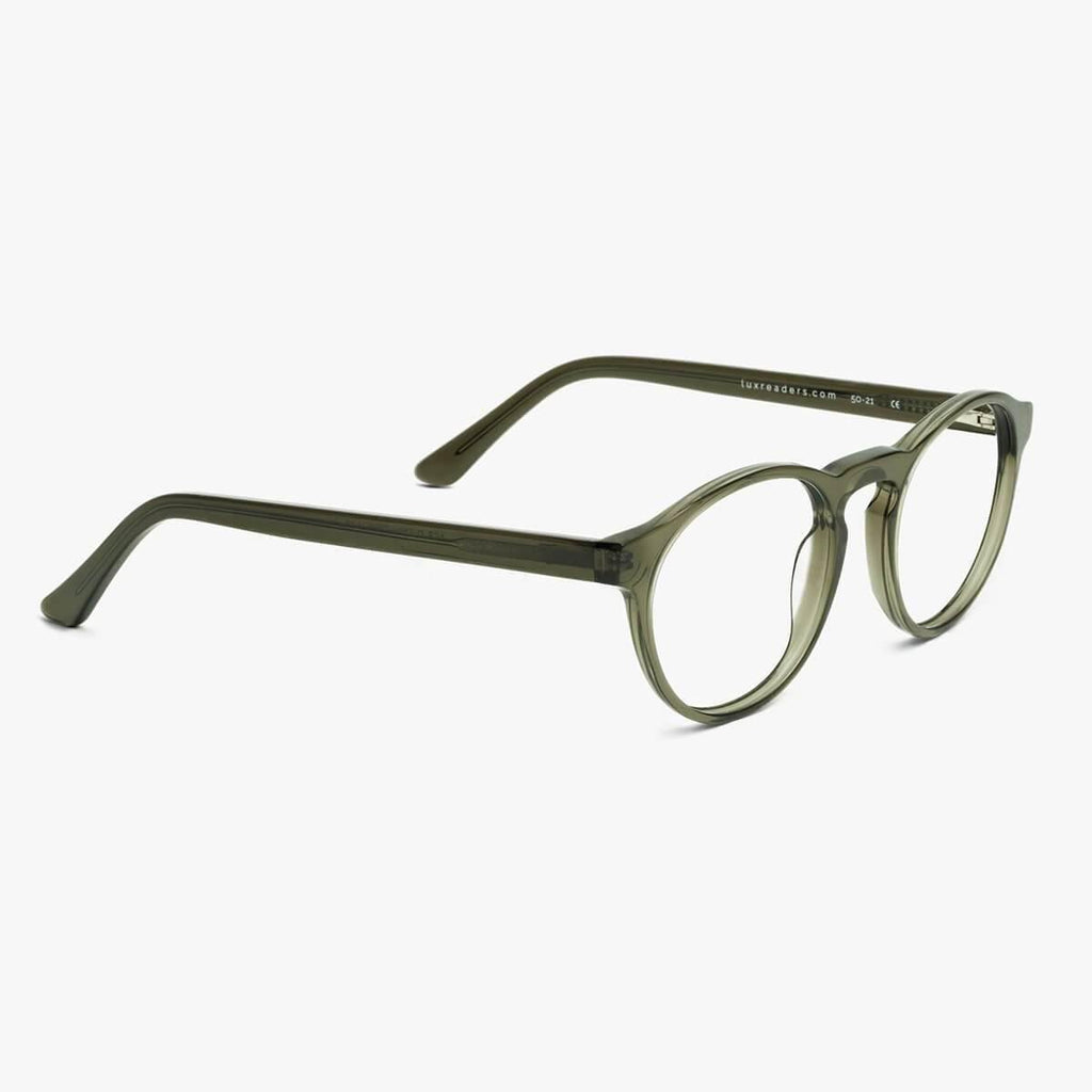 Men's Morgan Shiny Olive Reading glasses - Luxreaders.com