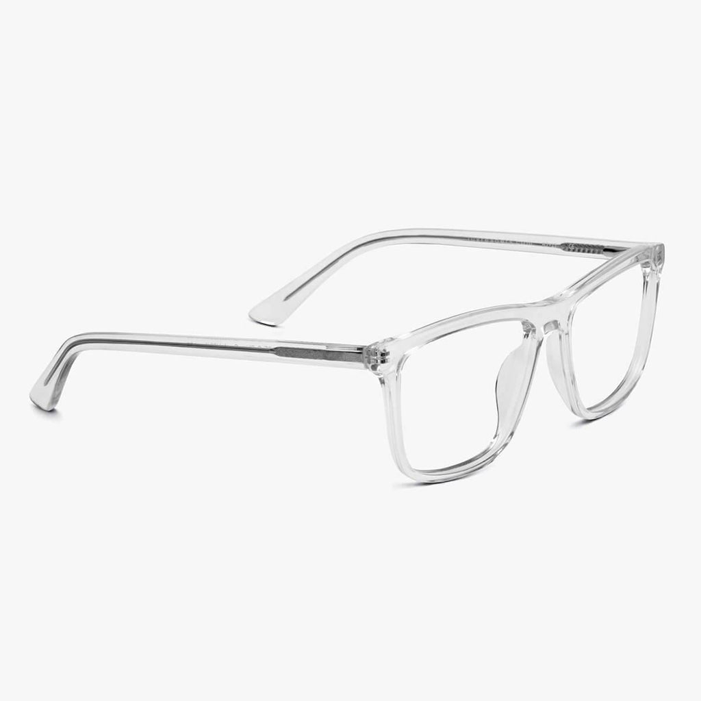 Men's Adams Crystal White Blue light glasses - Luxreaders.com