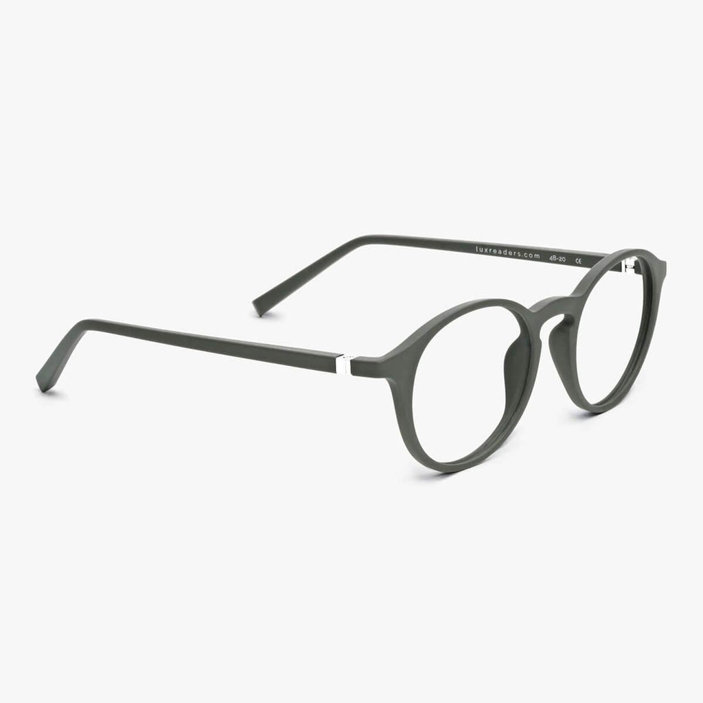 Men's Wood Dark Army Reading glasses - Luxreaders.com
