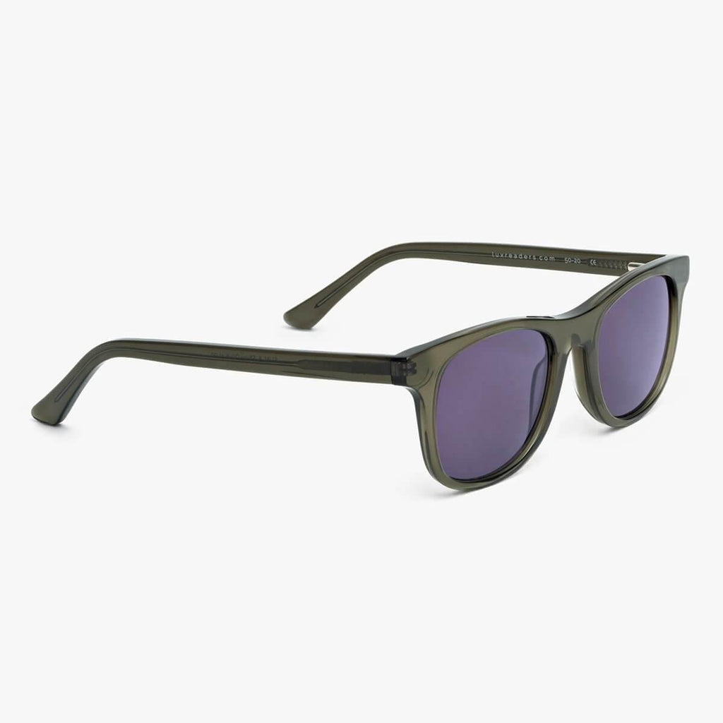 Women's Evans Shiny Olive Sunglasses - Luxreaders.com