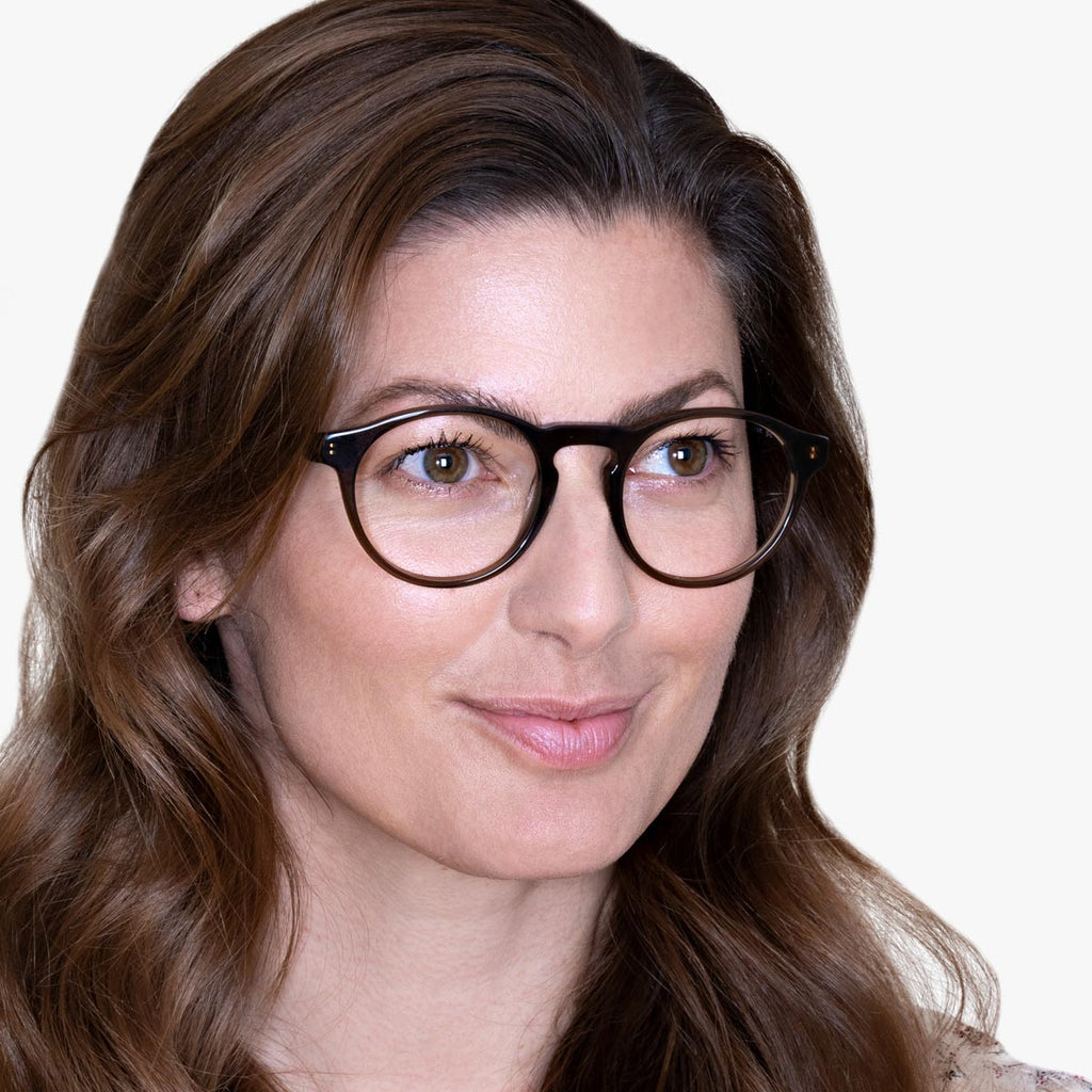 Morgan Shiny Brown Reading glasses - Luxreaders.com
