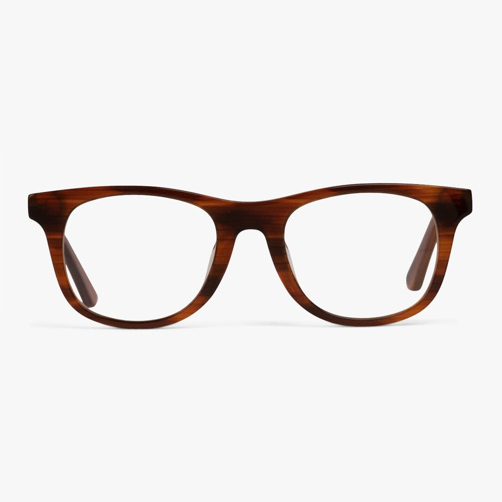 Buy Men's Evans Shiny Walnut Reading glasses - Luxreaders.com