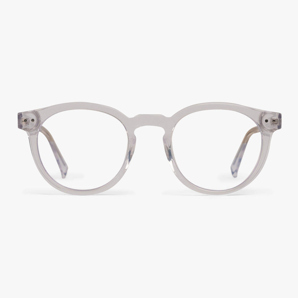 Buy Women's Thompson Crystal White Blue light glasses - Luxreaders.com